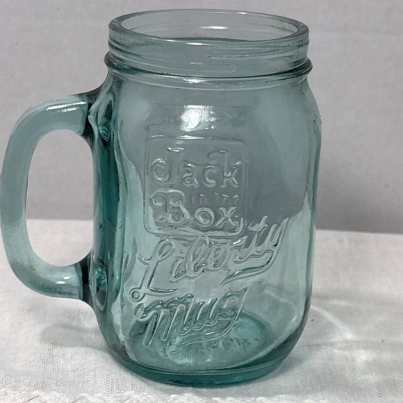 liberty Other - Vtg Aqua Blue Mason Jack In The Box Mug Jar Bicentennial 1976 Liberty Bell 10 Oz